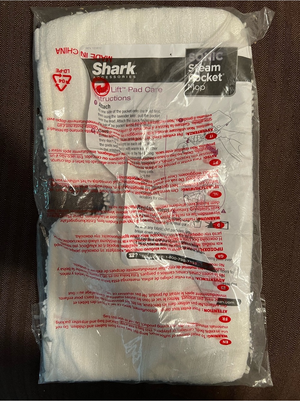 Shark Steam Pocket Mop Replacement Pad Reusable New Sealed